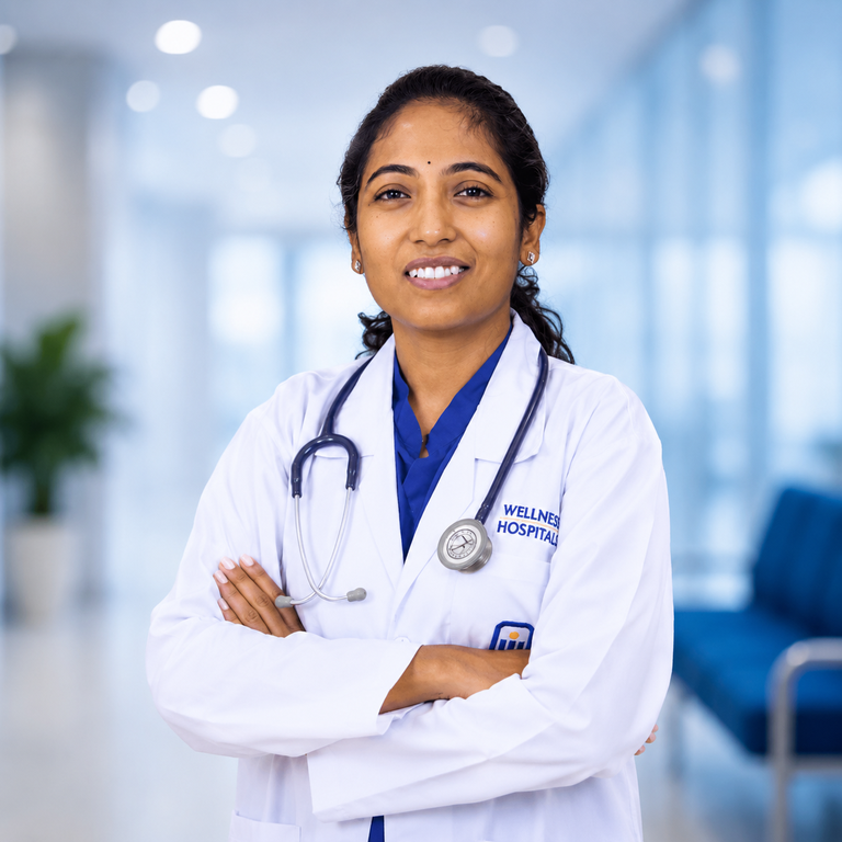 Portrait of Dr Saini Shruthi, Anaesthesiology specialist at Wellness Hospitals
